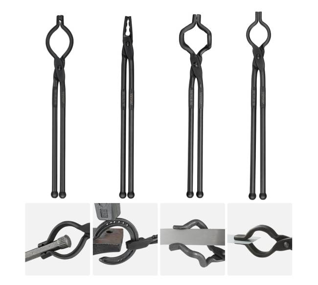 Kalvystės žnyplės 45 cm, 4 vnt. komplektas8