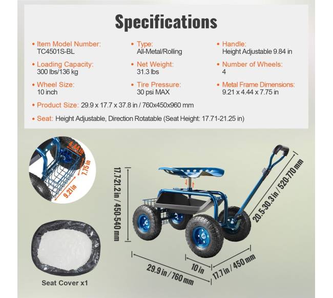 sodo vežimėlis su pasukama sėdyne6