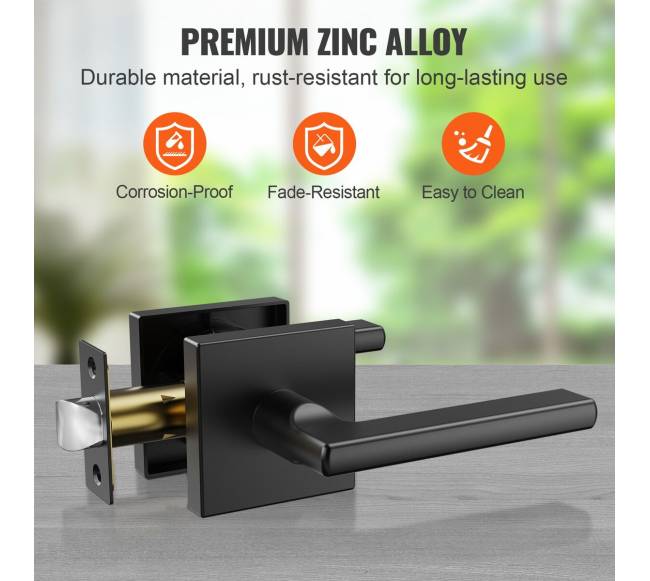 Vidaus durų rankena, 5 vnt. juodos4