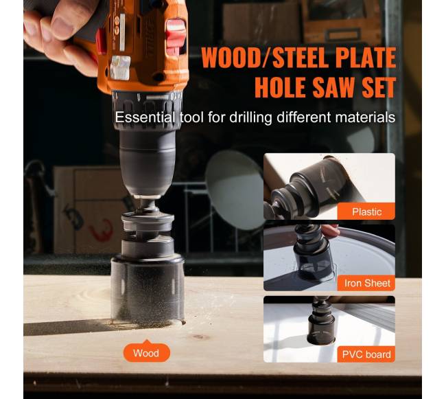 Skylių pjūklo rinkinys, 18 pjūklai, 6 grąžtai, dėklas5