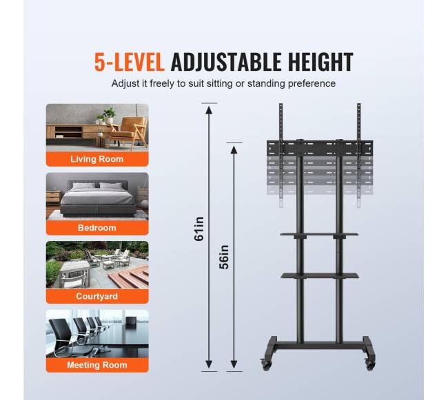Mobilus TV stovas 32-70 colių televizoriams2