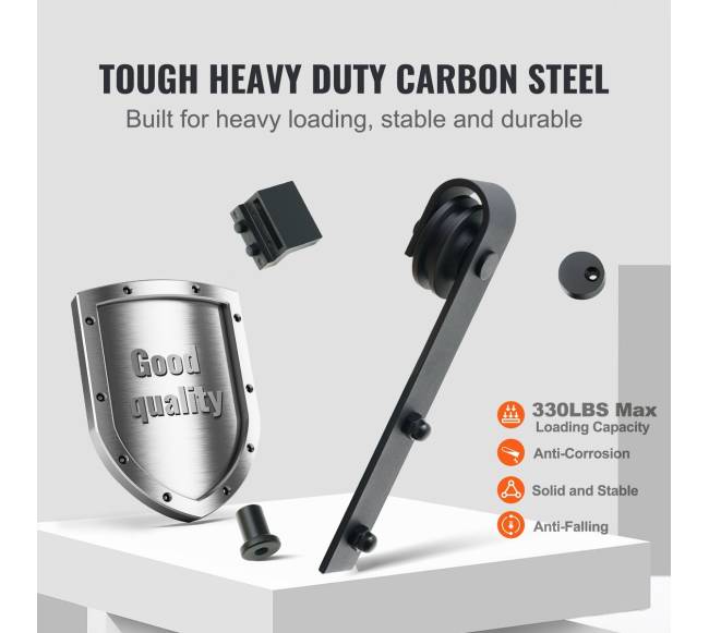 2,4 m stumdomų durų furnitūros rinkinys2