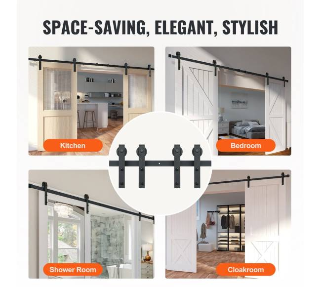 2,4 m stumdomų durų furnitūros rinkinys5