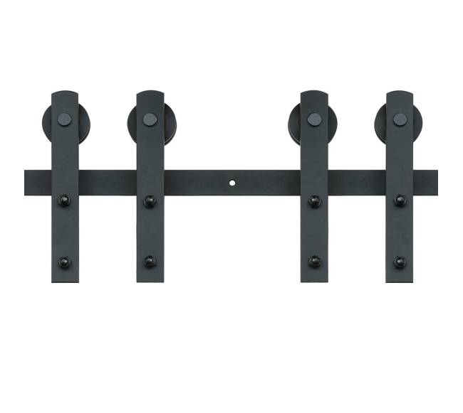 2.44 m slankiojančio klojimo durų komplektas dviguboms durims0