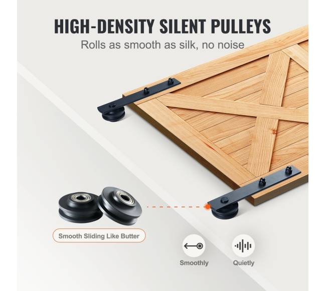 2.44 m slankiojančio klojimo durų komplektas dviguboms durims4