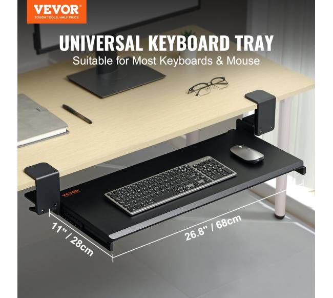 Stalčių laikiklis klaviatūrai po stalu1