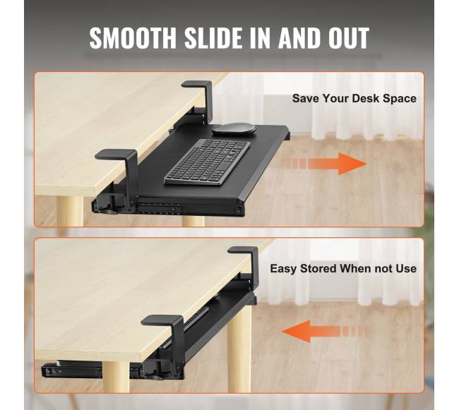 Stalčių laikiklis klaviatūrai po stalu3