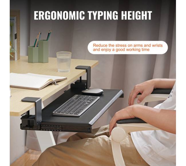 Stalčių laikiklis klaviatūrai po stalu4