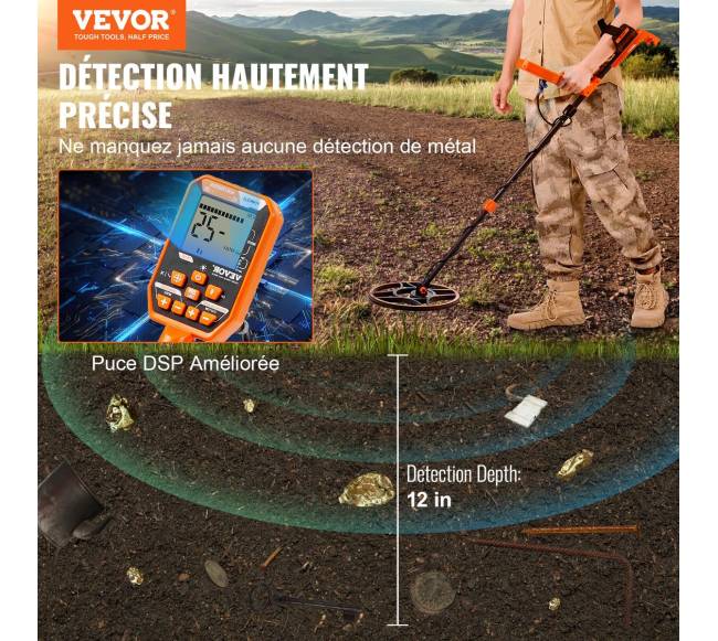 Atsparus vandeniui metalo detektorius su IP681