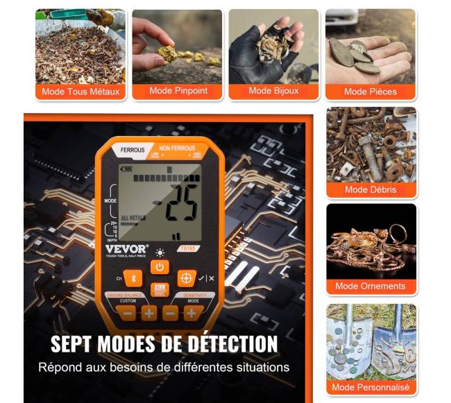 Atsparus vandeniui metalo detektorius su IP684