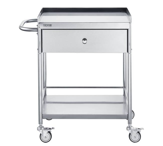 Medicininė vežimėlio dvisluoksnė nerūdijančio plieno0