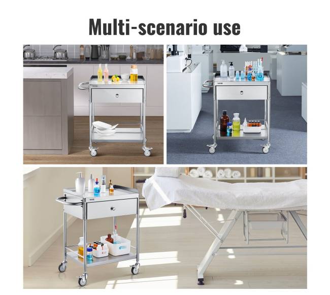 Medicininė vežimėlio dvisluoksnė nerūdijančio plieno5