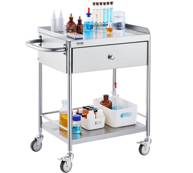 Medicininė vežimėlio dvisluoksnė nerūdijančio plieno10