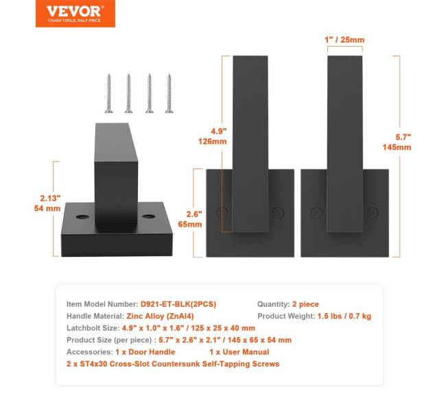 Durelė klavišas 2 vnt., juoda mat.6