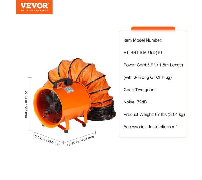 Nešiojamas ventiliatorius su 10 m žarna6