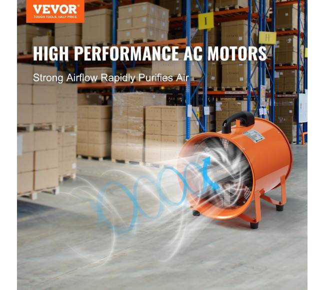 254mm nešiojamas ištraukimo ventiliatorius 10m žarna1