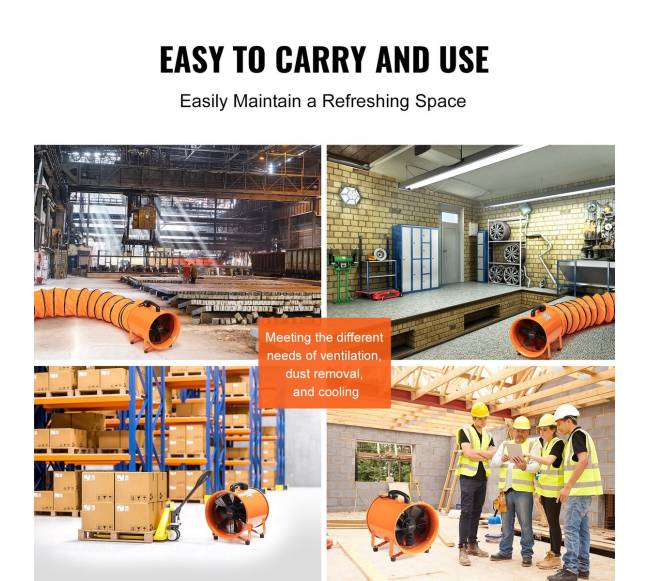 254mm nešiojamas ištraukimo ventiliatorius 10m žarna5