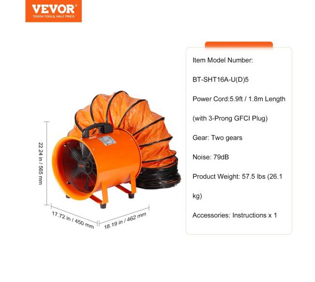 Nešiojamas ventiliatorius su 5m žarna6