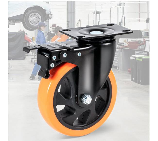 Baldinės ratukai, 5 colių su pasukama plokštele7