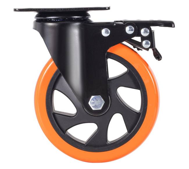 Baldinės ratukai, 5 colių su pasukama plokštele8