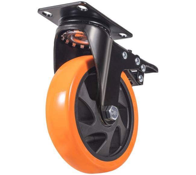 Baldinės ratukai, 5 colių su pasukama plokštele9