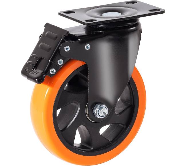 Baldinės ratukai, 5 colių su pasukama plokštele10