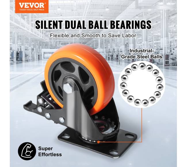 Besisukantys ratukai su užraktu, 4 vnt. komplektas1