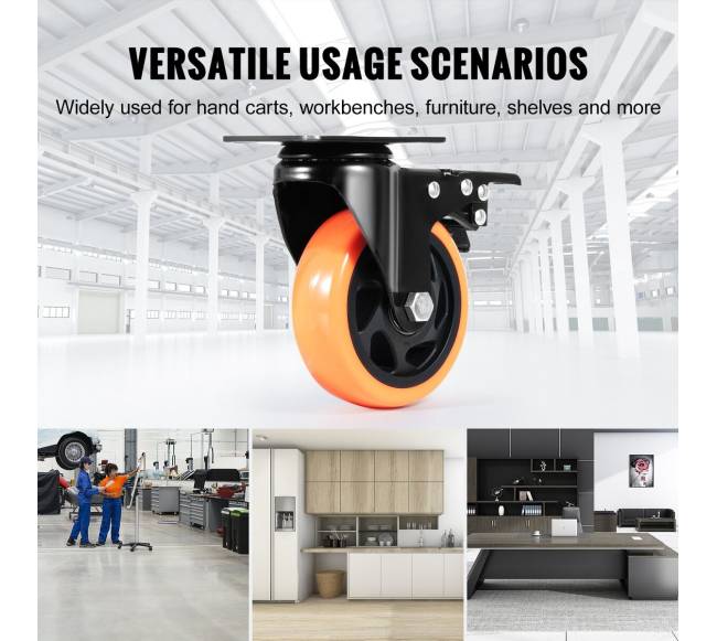 Besisukantys ratukai su užraktu, 4 vnt. komplektas5