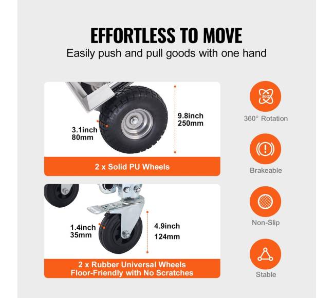 Aliuminis vežimėlis 4in1, 454 kg talpa2