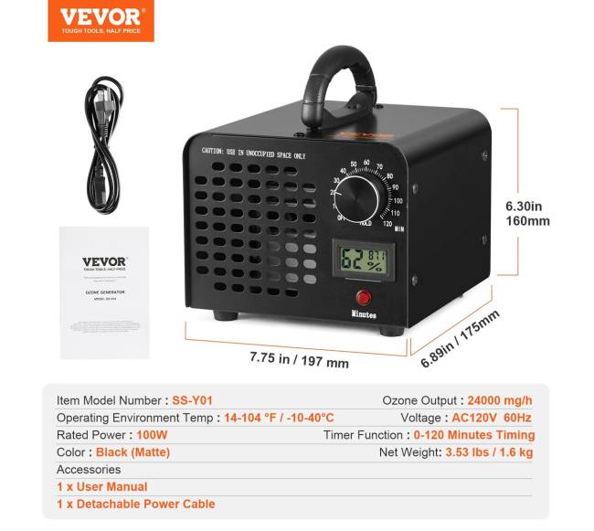 Ozono generatorius 24000mgh su laikmačiu6