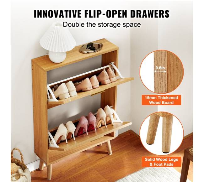 Batų spintelė su 2 atverčiamomis stalčiais5