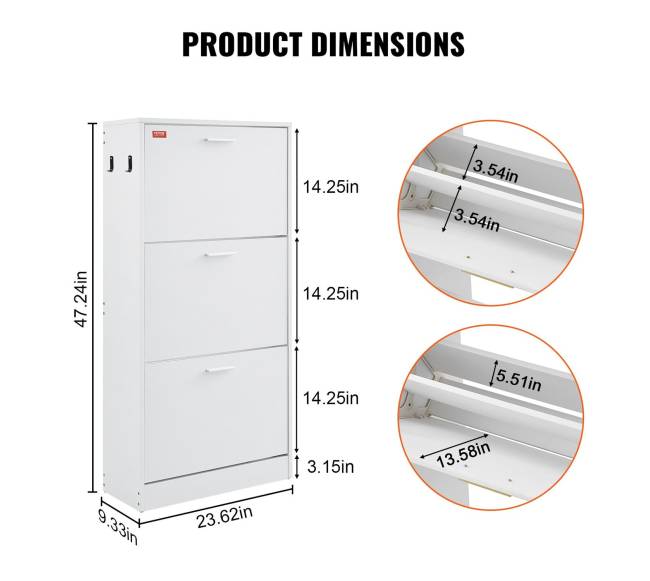 Batų spintelė su 3 atveriamais stalčiais2