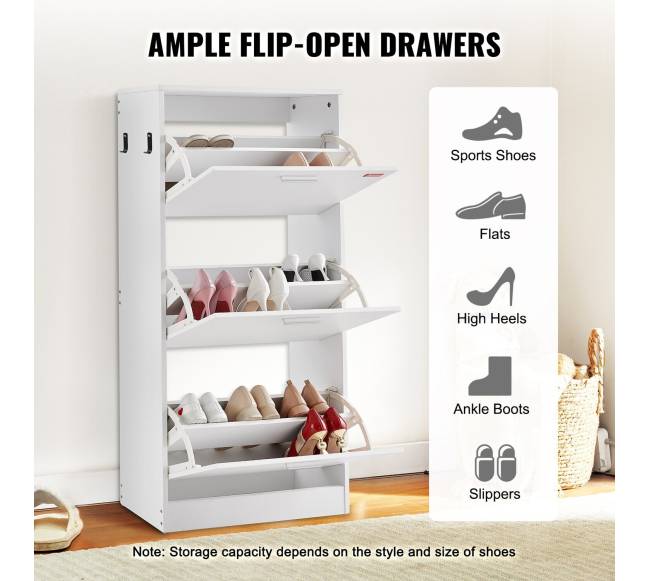 Batų spintelė su 3 atveriamais stalčiais3