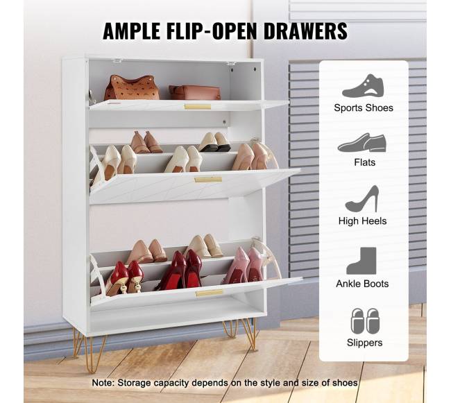 Batų spintelė su 3 atveriamomis stalčiais3