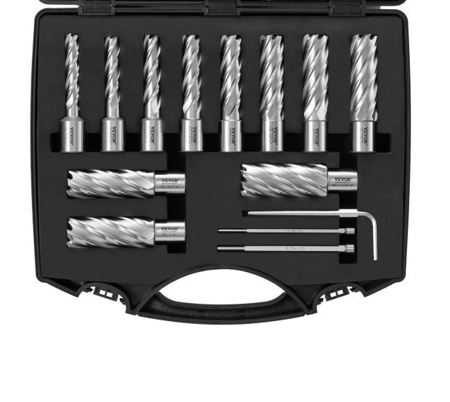 Žiedinių grąžtų rinkinys, 13 vnt., magnetiniams gręžtuvams0