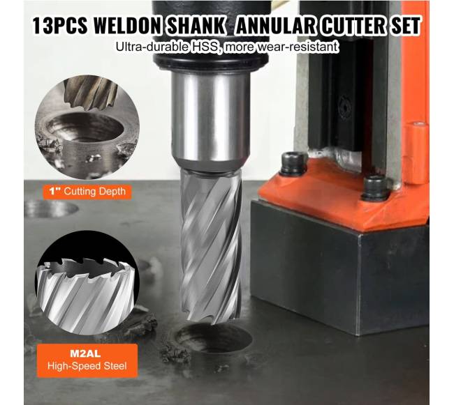 Žiedinių grąžtų rinkinys, 13 vnt., magnetiniams gręžtuvams1