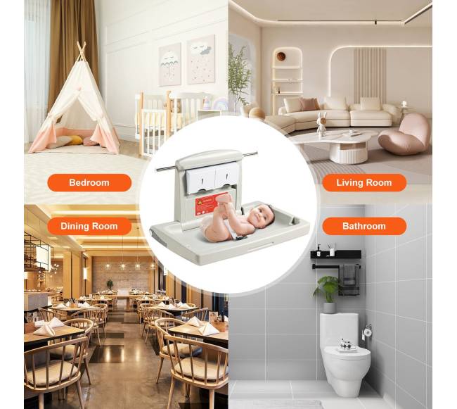 Sieninis vystymo stalas kūdikiams su saugos diržais5