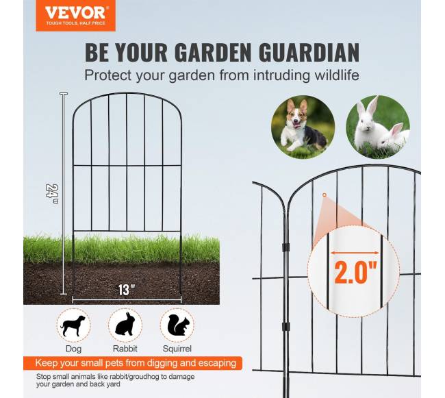 Metalinė sodo tvora be kasimo, 28 vnt.1