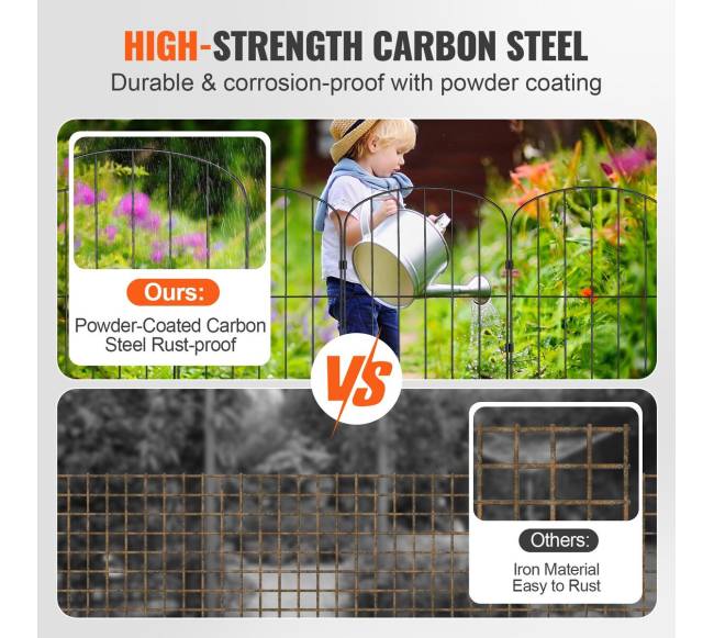 Metalinė sodo tvora be kasimo, 28 vnt.3