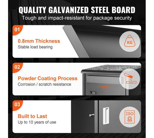 Lauko pašto dėžių rinkinys su kodu2