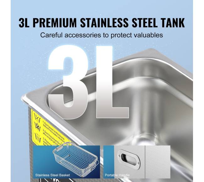 Ultragarsinis valiklis su laikmačiu ir šildytuvu, 3L3