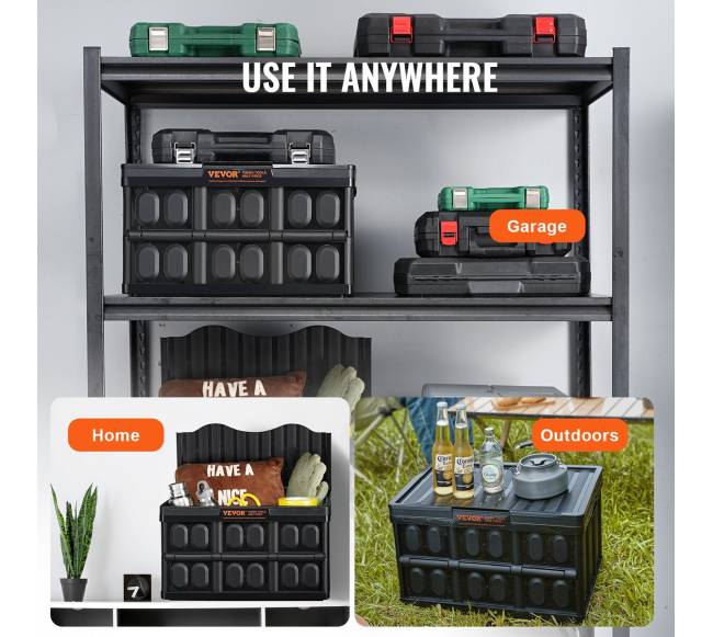 Sulankstomi laikymo dėžės su dangčiais, 45 l, 3 vnt.5