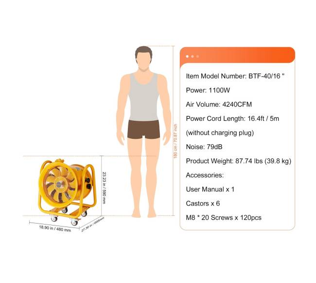 406.4mm ventiliatorius su 5m laido prailgintuvu6