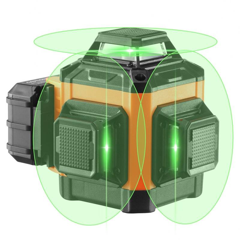 100ft žalias kryžminis lazerinis gulsčias0