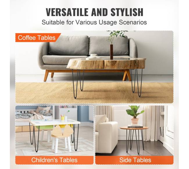 482 mm plaukų segtuko formos baldo kojos4