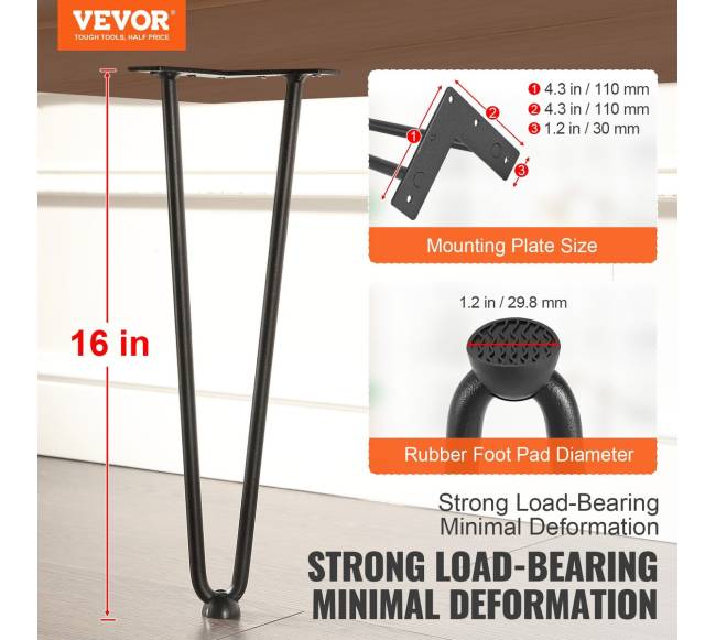 406 mm plono profilio metalinės baldų kojelės1