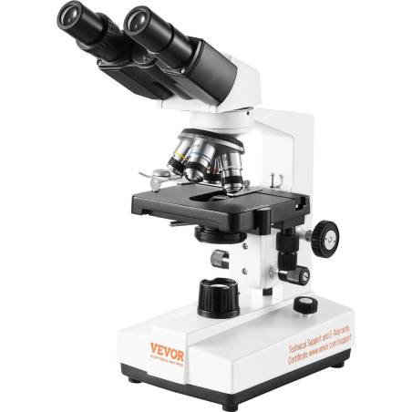 Dvejetainis mikroskopas 40X-2500X su mechaniniu staliumi0