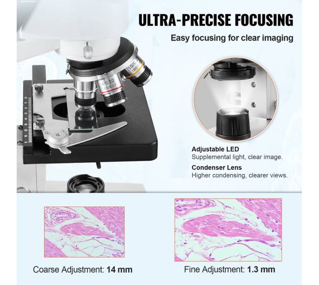 Dvejetainis mikroskopas 40X-2500X su mechaniniu staliumi2