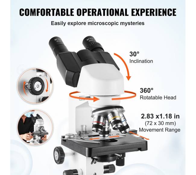Dvejetainis mikroskopas 40X-2500X su mechaniniu staliumi3