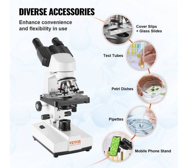 Dvejetainis mikroskopas 40X-2500X su mechaniniu staliumi4